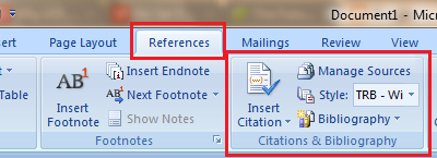 Reference in Word